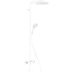 Душевая система Raindance Select S  Showerpipe 240 1jet PowderRain с термостатом матовый белый#1