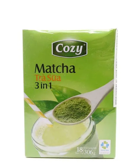 Растворимый зеленый чай Cozy "Matcha tea" 3 в 1 ( 18 пакетиков)#2