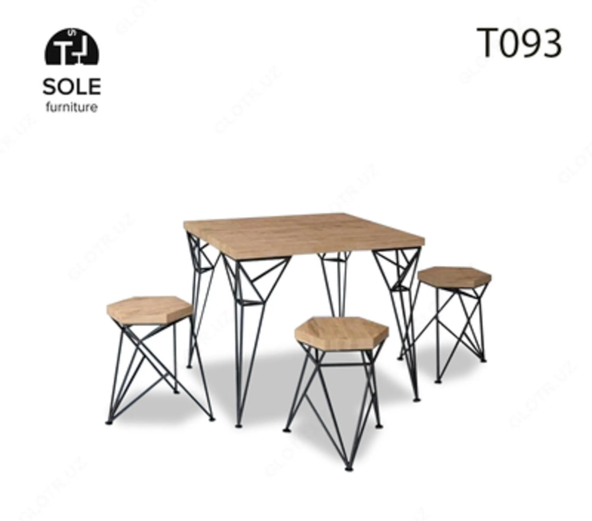 Комплект - стол и стулья, модель "T093"#1