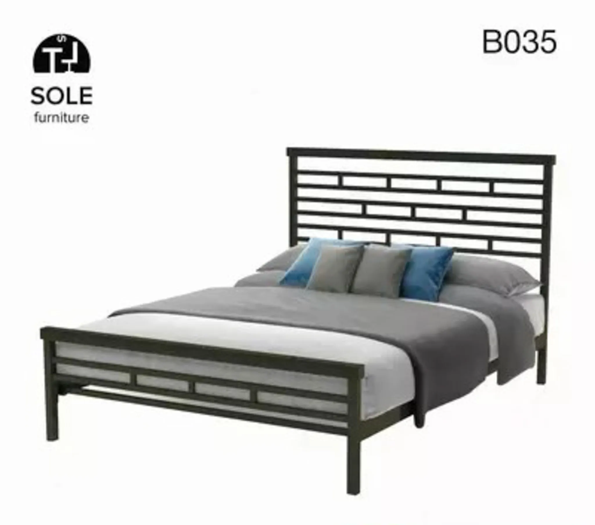 Двуспальная кровать в стиле Loft N2#1
