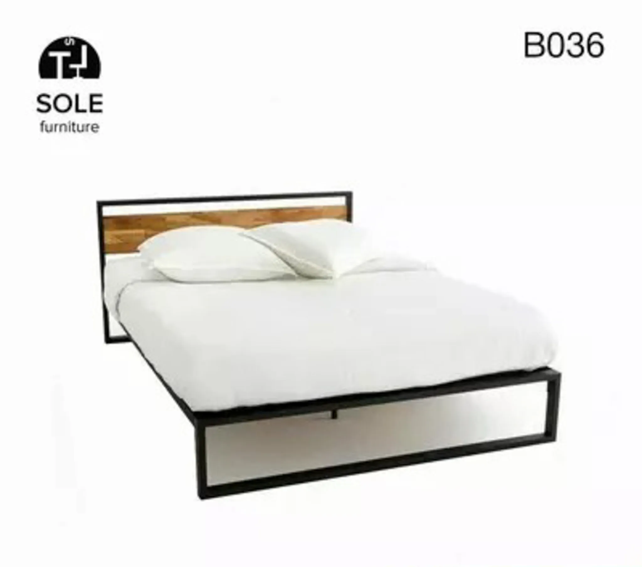 Двуспальная кровать в стиле Loft N3#1