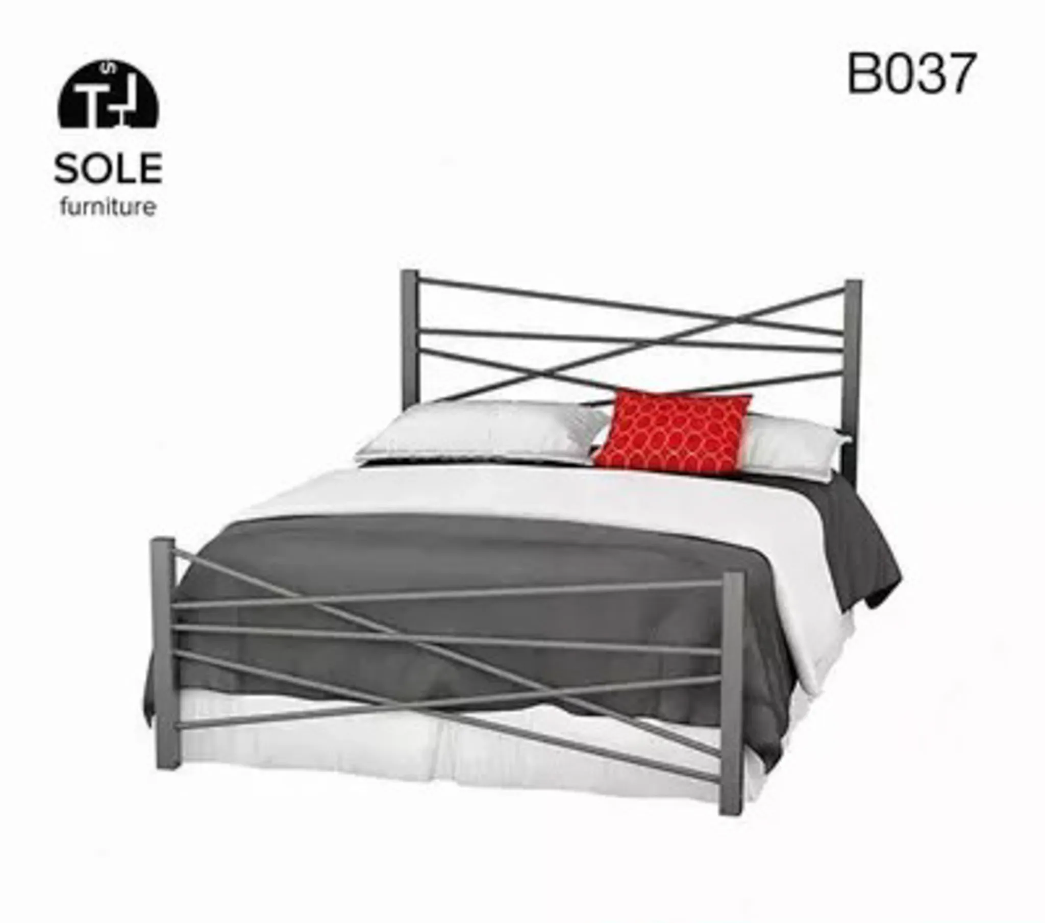 Двуспальная кровать в стиле Loft N4#1