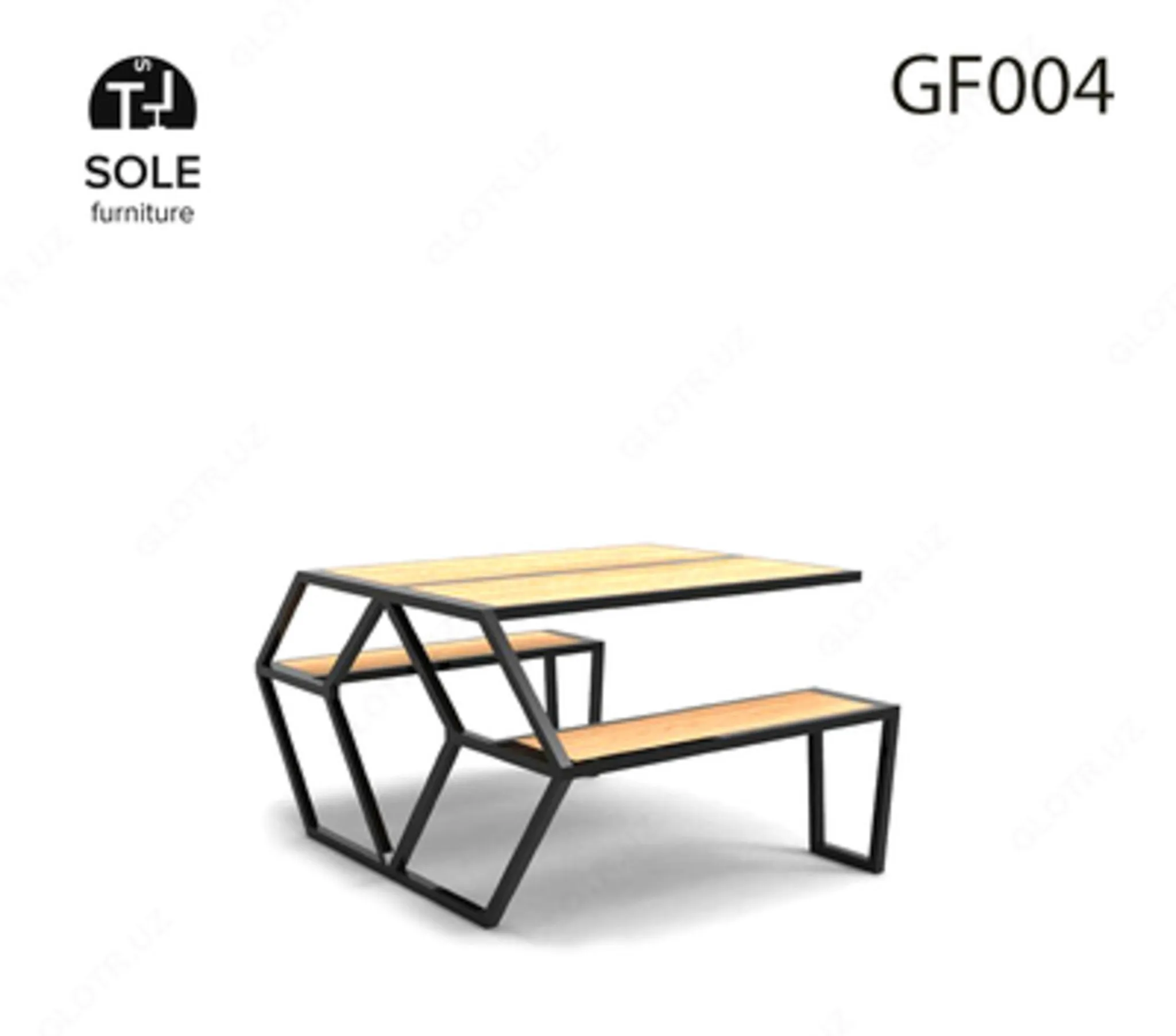 Стол - скамейка для сада, модель "GF004"#1