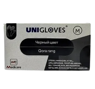 Медицинские одноразовые перчатки нитриловые неопудренные UNIGLOVES#1