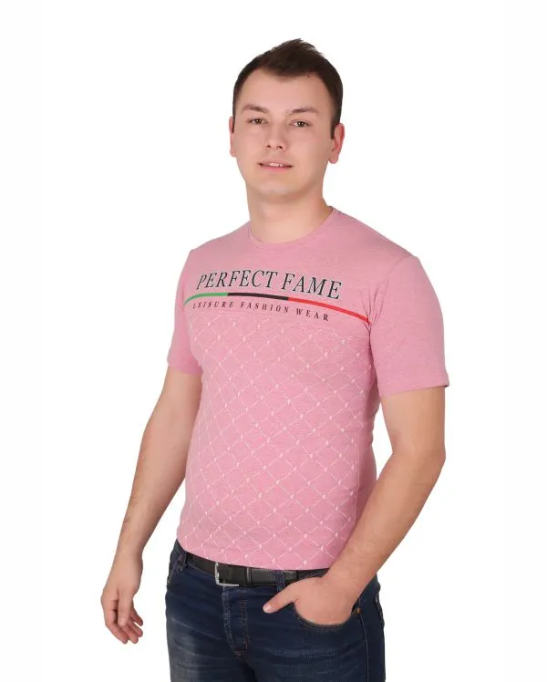 Мужская футболка розовая#1