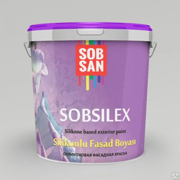 SOBSILEX силиконовая краска фасадная25кг#1