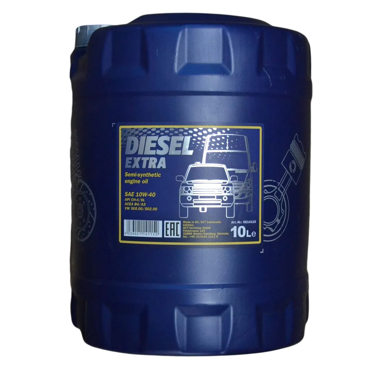 Моторное масло Mannol DIESEL EXTRA 10w40  API CH-4/SL 10 л#2