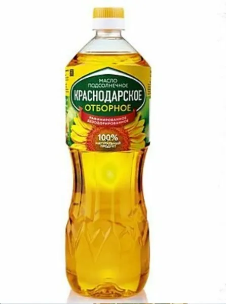 Подсолнечное масло "Краснодраское отборное", 1 литр.#1