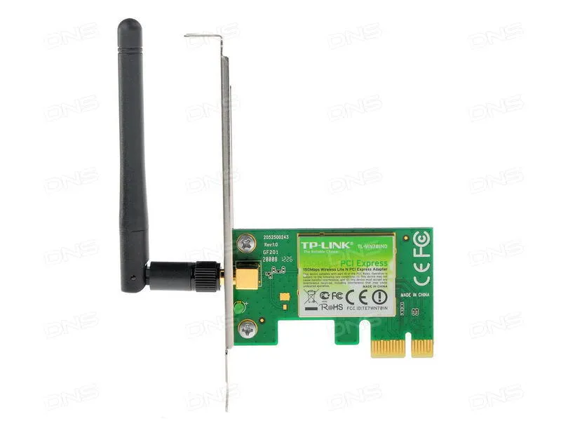 WiFi адаптер TL-WN781ND Wireless N PCI Express Adapter, Atheros, 1T1R, 2.4GHz, compatible with 802.11n/g/b, 1 detachable antenna#1