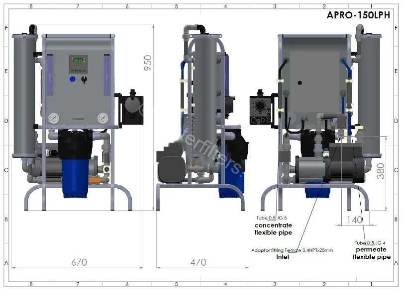 Промышленный осмотический фильтр для очистки воды AQUAPHOR APRO M 150 Black Edition#2