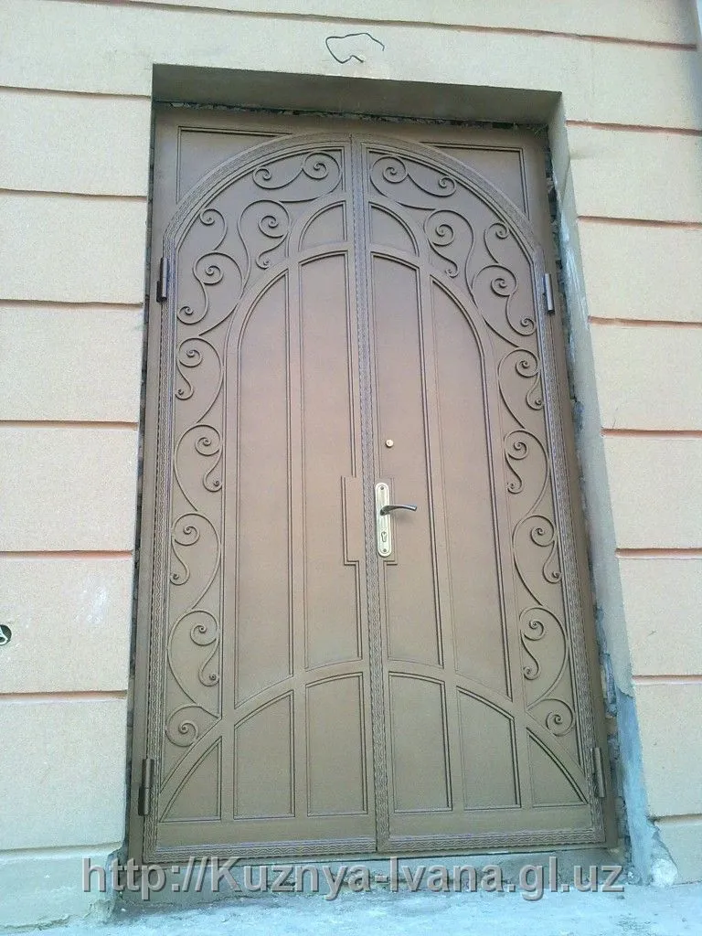 Художественные кованые двери и простые двери#4