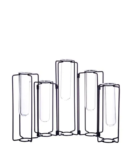 Декоративная  подставка с 5  стеклянными колбами  ( 35 см)#1