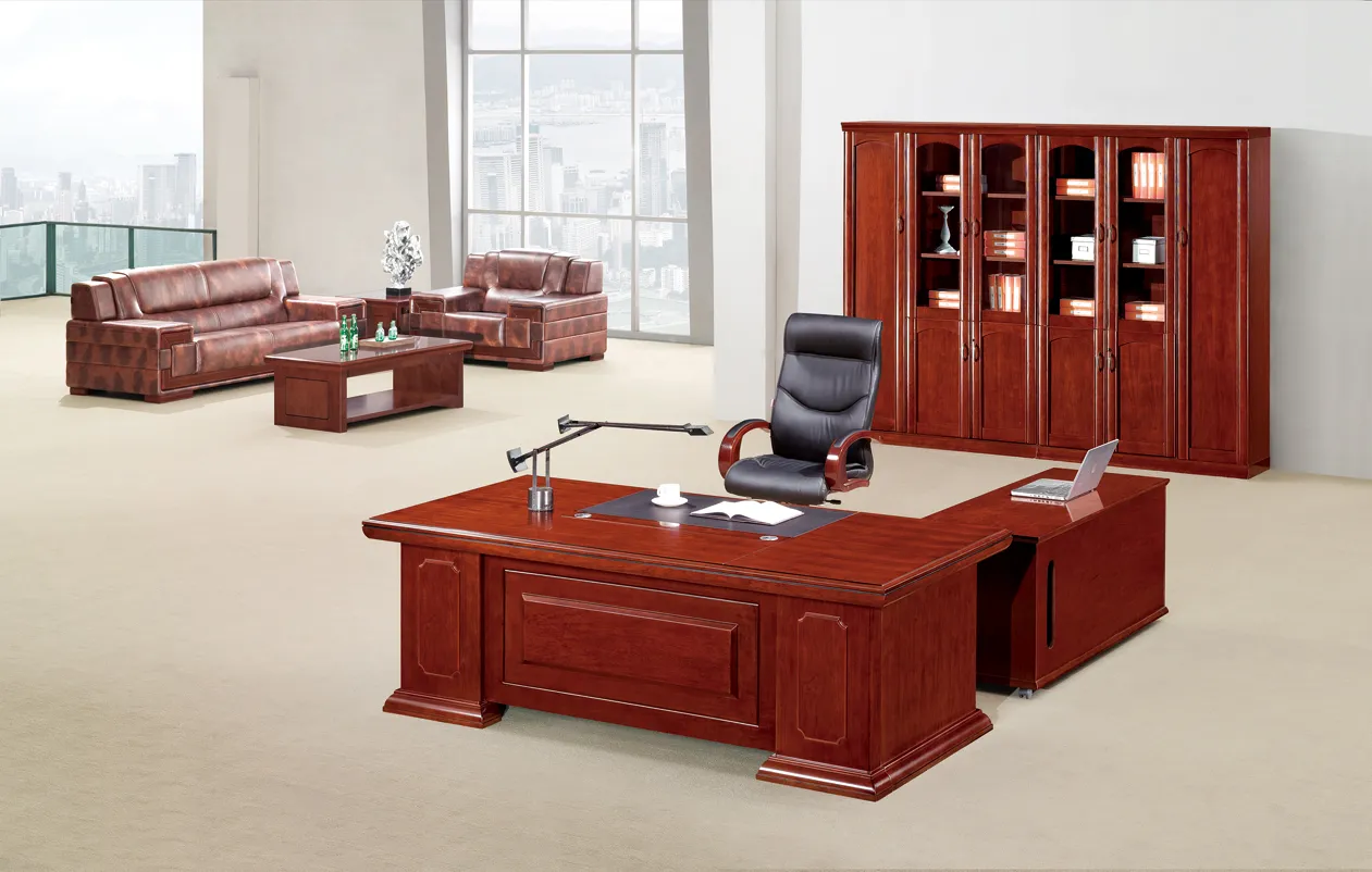 Офисный стол 2м, МДФ облицовка шпон (КИТАЙ)#3