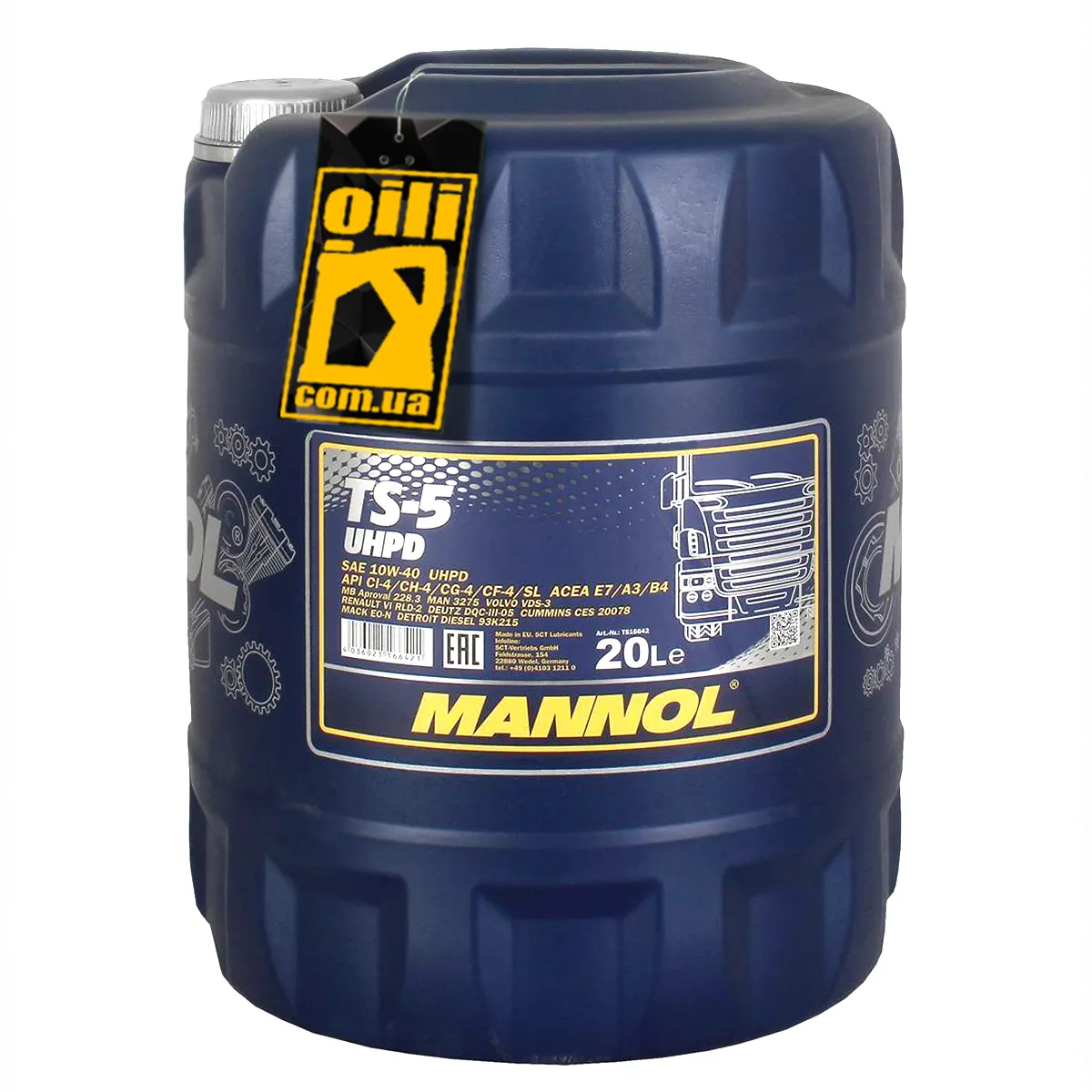 Моторное масло Mannol TS-5 10w40 UHPD API CI-4 полусинтетика  20 л#2