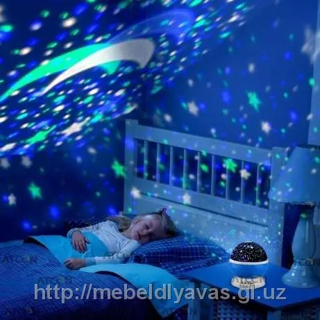 Круглый вращающийся ночник-проектор звездное небо Star Master!#1