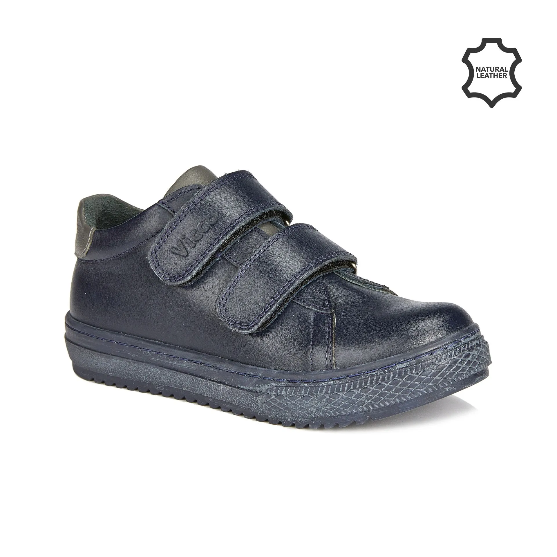 Школьная кожаная обувь Hugo (темно-синие)#1