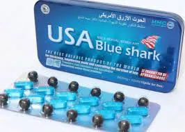 Erkaklar uchun uzoq vaqt ta'sir qiluvchi va hissiyot uyg'otuvchi jinsiy ojizlikdan dori - USA Blue Shark - Ko'k akula (12 ta tabletka)#1