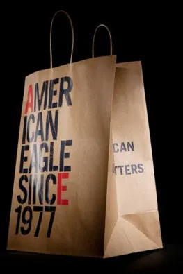 Фирменный пакет из крафта american eagle#2