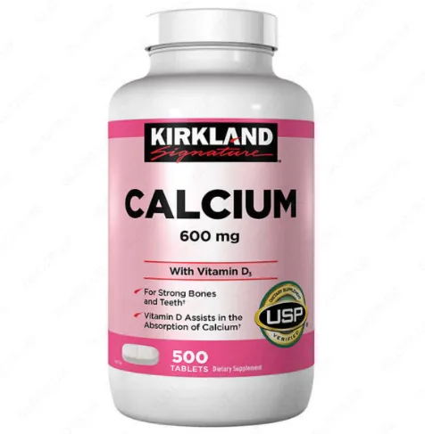 Кальций + Витамин D3 Kirkland Calcium 600mg (500 шт.)#1