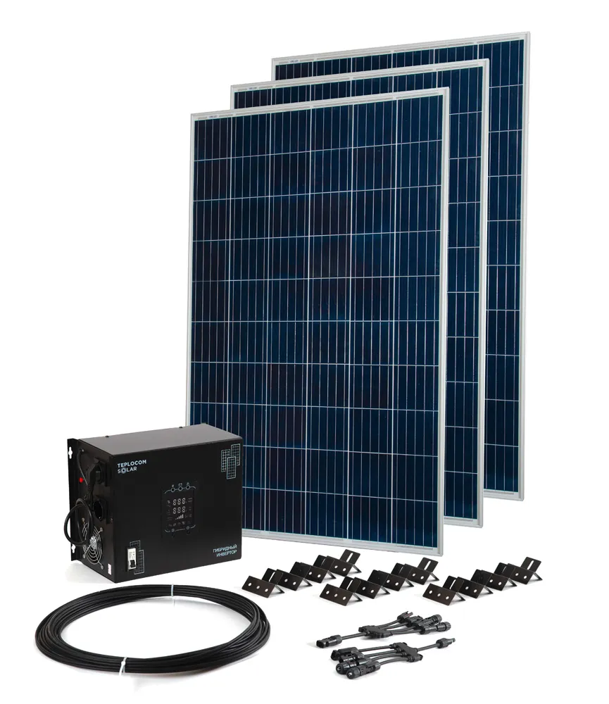комплект Teplocom Solar-1500 + Солнечная панель 250Вт х 3#1