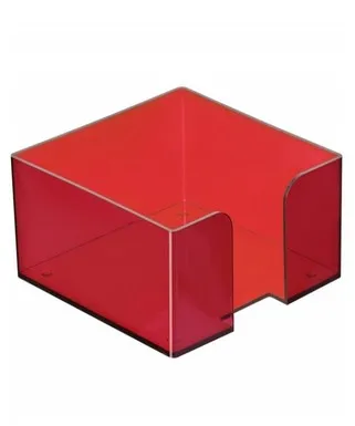 Пластбокс для бумажного блока  9*9*5 тонированный темно-красный ВИШНЯ#1