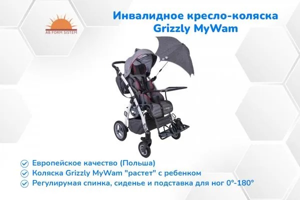 Инвалидное кресло-коляска детская Grizzly MyWam (ПОЛЬША) в наличии!#4