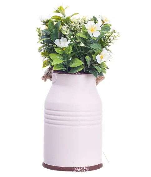 Декоративный керамический бочонок с цветами Flowers&Plants (23 см) №289#2
