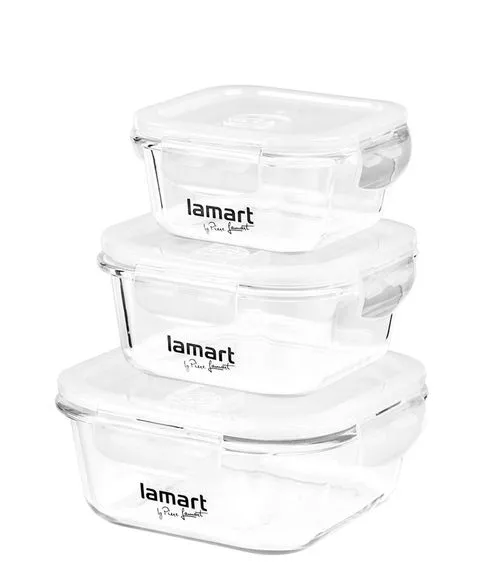 Набор из 3 стеклянных контейнеров AIR Lamart №143#1