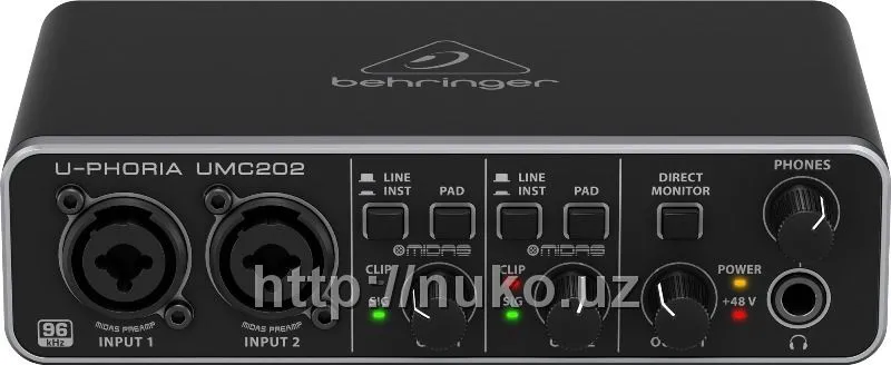 Внешний USB аудиоинтерфейса Behringer U-Phoria UMC202HD#2