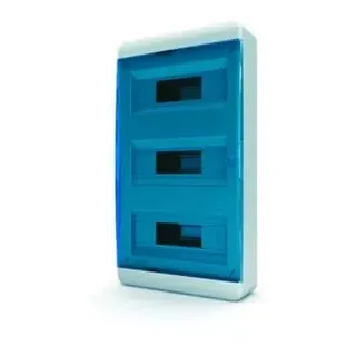 Пластиковый распределительный щит внут. BVS 40-12, прозрачная синяя 12 мод. IP41#1