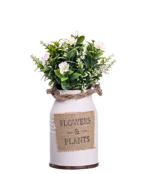 Декоративный керамический бочонок с цветами Flowers&Plants (23 см) №291#1