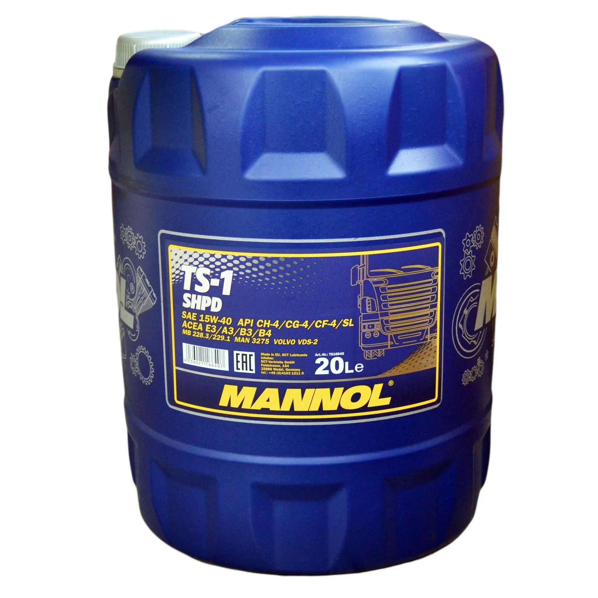 Моторное масло Mannol TS-1  15w40 SHPD  API CH-4/CG-4/CF-4/SL  10 л#3