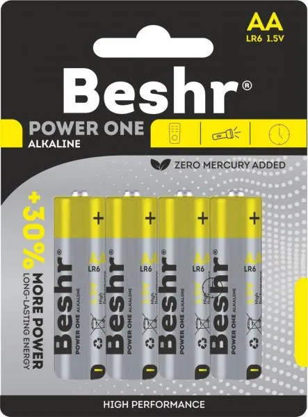 Батарейки Beshr Power one Alkaline 4B AA, ААА#1