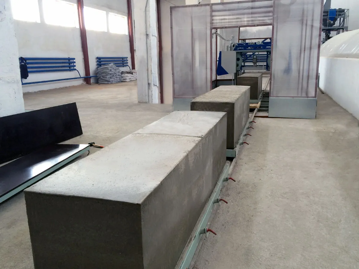Автоматизированная линия по выпуску блоков из газобетона с использованием песка в качестве заполнителя, производительностью 30 м3/смену#3