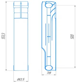 Отопительный биметаллический радиатор Next-S#2