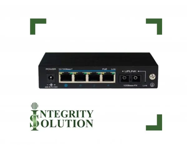 Utepo коммутатор UTP3-SW04-FP60 4-порта 10/100Mbps POE + 1 порт SC 100M, SM, двойной на 20км Integrity Solution#1