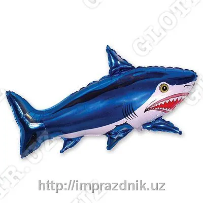 Шары фольгированные "Морская акула"#1