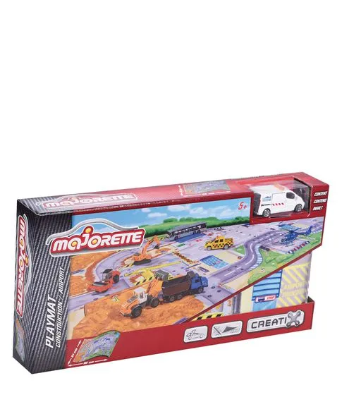 Игровой коврик Стройка с машиной дорожной службы Creatix Majorette#1