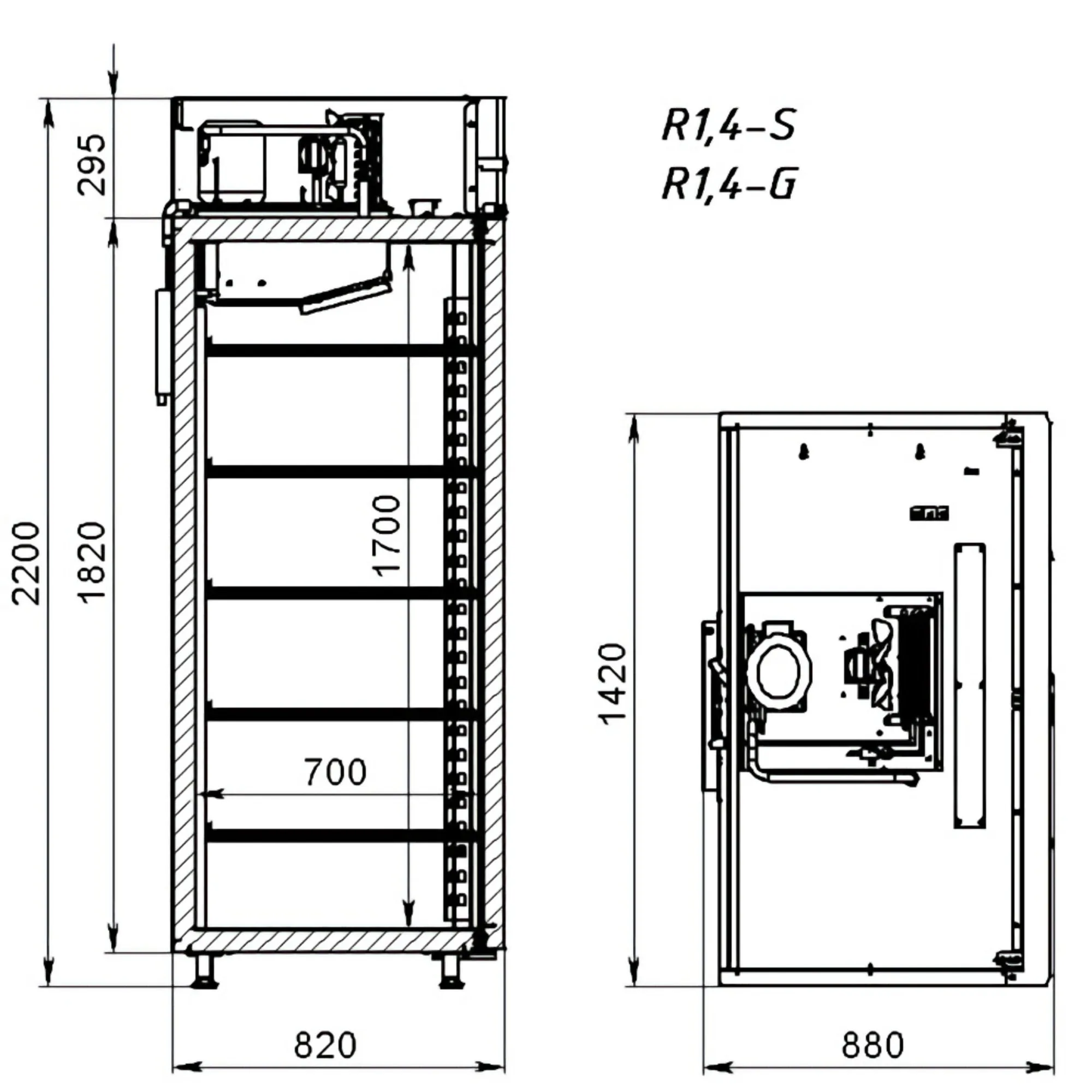 Шкаф холодильный Аркто R 1.4–S  R290#3