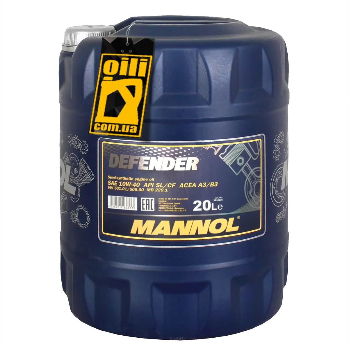 Моторное масло Mannol STAHLSYNT DEFENDER 10w40   API SL/CF 1000л#6