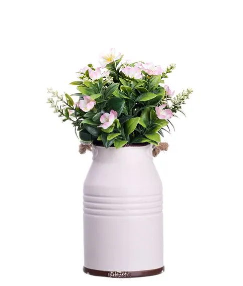 Декоративный керамический бочонок с цветами Flowers&Plants (23 см) №291#2