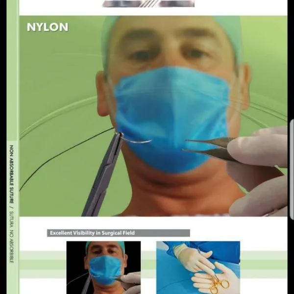 Мононить хирургическая полиамидная NEYLON (Polyamide-6). Офтальмологическая.#3