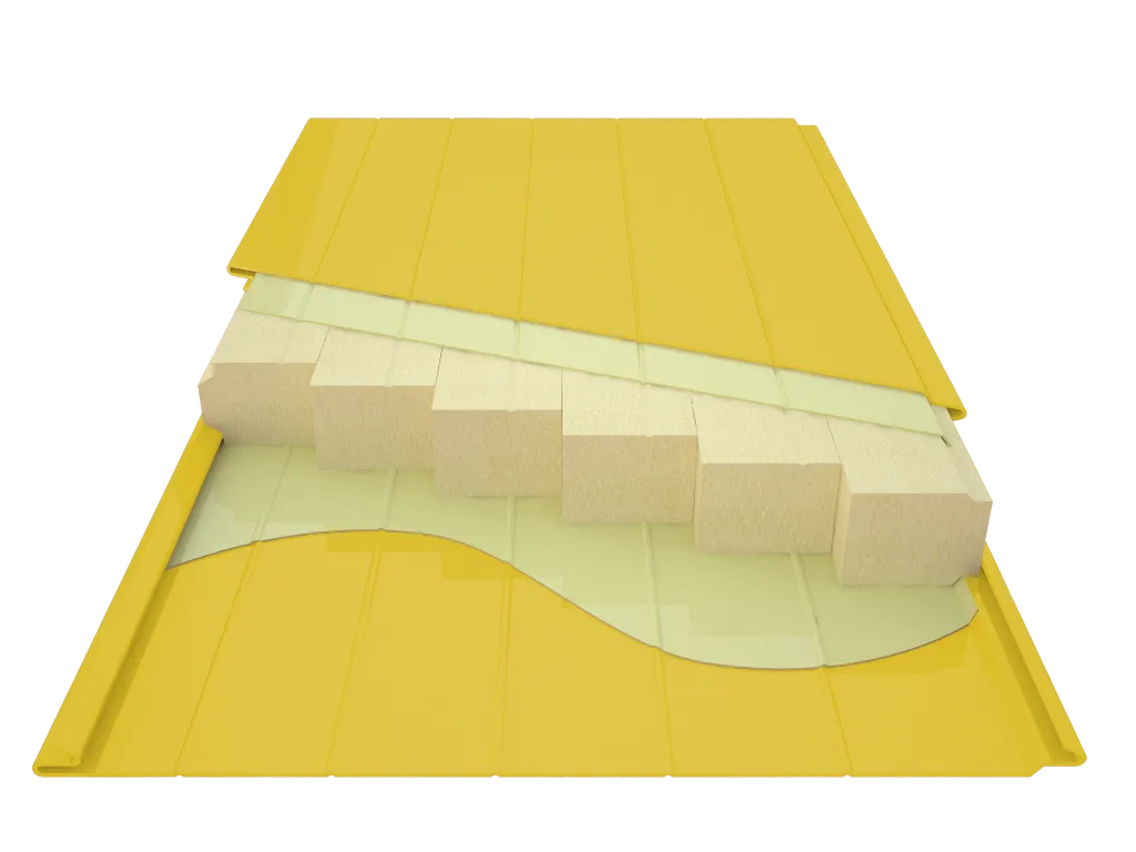 Стеновые сэндвич панели RAL1015 - бежевые , RAL9003  - белые,   толщина 100мм#3