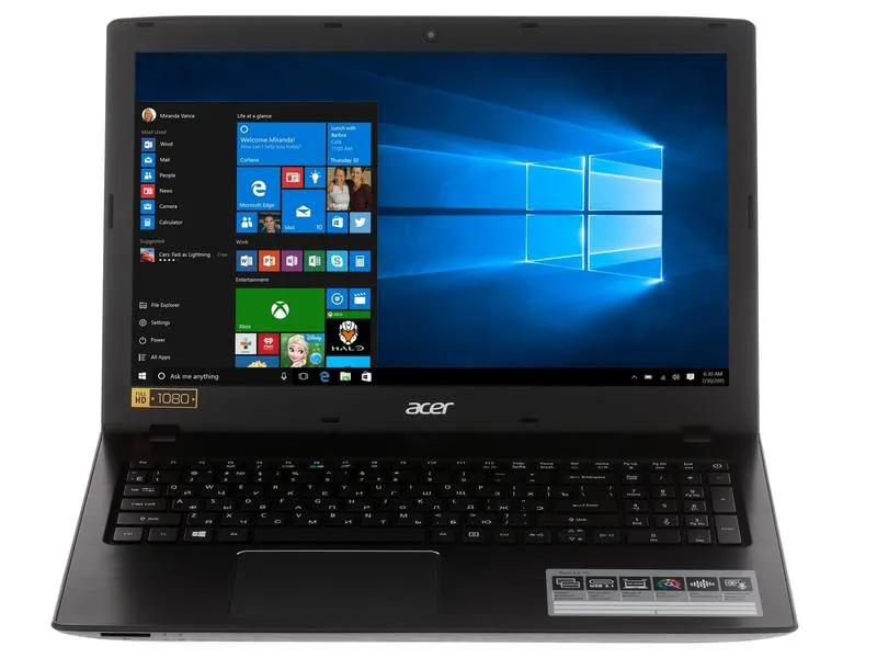 Ноутбук Acer ES15 / Celeron 3060/ DDR3 2 GB/ 500GB HDD /15.6" HD LED/ UMA/ DVD / RUS#5