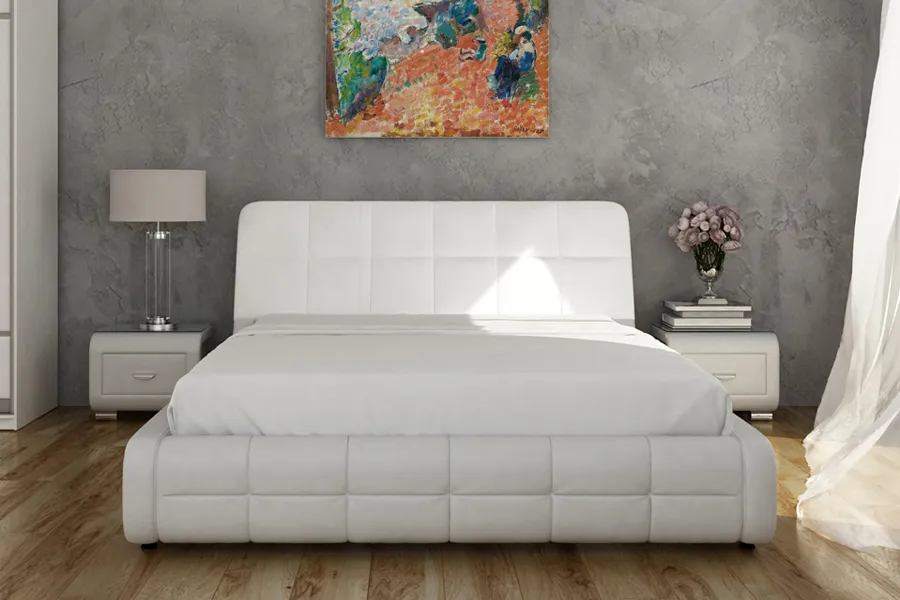 Двуспальная кровать "Corso-6" белая#3