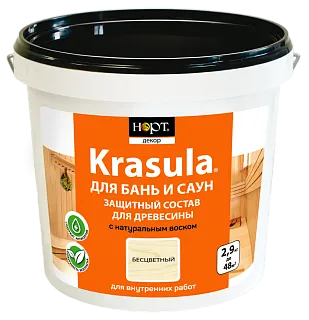 Защитный состав для бань и саун «Krasula масло для потолков#2