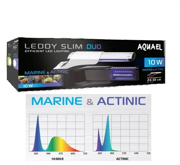 Освещение для аквариума leddy slim 10w duo marine & actinic white#1