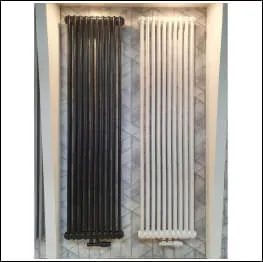 Po'lat quvurli radiator 1800x440 mm 9 qismli, qora/qora oqqush (c75)#2