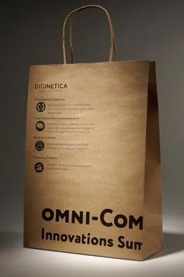 Фирменный пакет из крафта omni-com diginetiсa#2