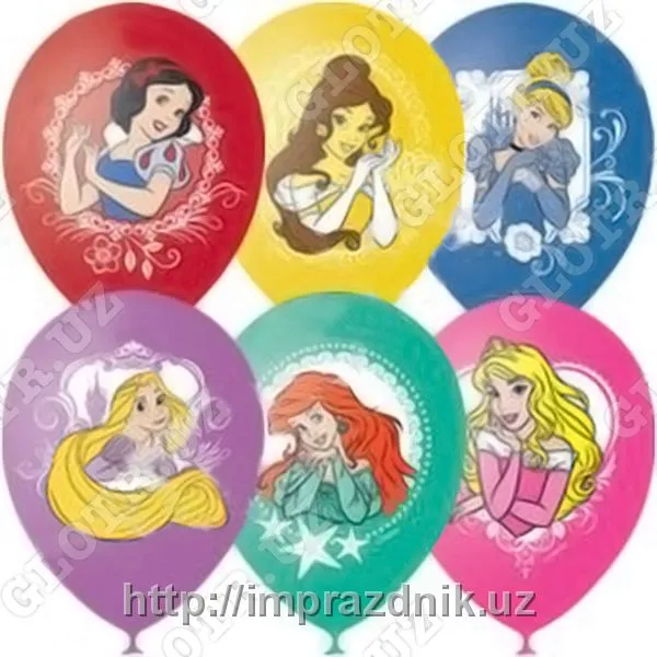 Латексные шары 12"Принцессы Диснея"#1